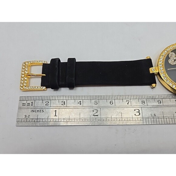 Womens Adrienne Couture Collection Gold Tone Crystal Dial Watch New Battery main image 5